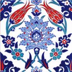 Armada Çini Ac 4 İznik Lale Desen Kütahya Çini 20x20 cm Karo