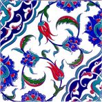 Armada Çini Ac 44 20x20 cm Osmanlı İznik Desen Kütahya Çini Karo