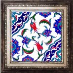 Armada Çini Ac 44 Osmanlı İznik Desen Kütahya Çini 20x20 cm Pano
