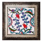 Armada Çini Ac 5 20x20 cm İznik Dönence Çiçek Desenli Çini Karo
