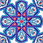 Armada Çini Ac 72 20x20 cm Selçuk Yıldızı Geometrik Çini Karo