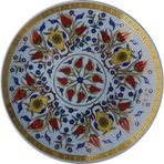 Armada Çini Armada Cini Prt 84 25 Cm Altın Yaldızlı Iznik Rumi Desenli Porselen Cini Tabak