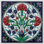 Armada Çini ED 105 Üç Karanfil El Dekoru 10x10 cm Çini