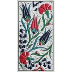 Armada Çini ED 222 Üç Lale Karanfil 10x20 cm El Dekoru Pano