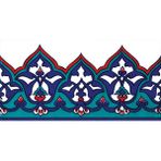 Armada Çini KS-13 Osmanlı Desenli 10x20 cm Seramik Çini Bordür