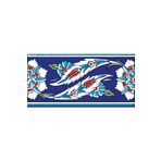 Armada Çini KS-18 Osmanlı Desenli 10x20 cm Seramik Çini Bordür