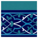 Armada Çini KS-61 Selçuklu Desenli 20x20 cm Seramik Çini Bordür