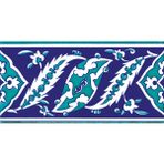 Armada Çini KS-9 İznik Rumi Desenli 10x20 cm Seramik Çini Bordür