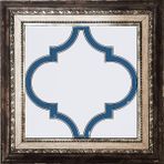 Armada Çini SP 103 20x20 cm Arabesk Mavi Beyaz Desenli Kütahya Çini
