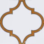 Armada Çini SP 103 20x20 cm Arabesk Sarı Beyaz Desenli Kütahya Çini