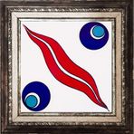 Armada Çini SP 14 Kütahya İznik Desenli Çini 20x20 cm Pano