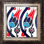 Armada Çini SP 77 Kütahya Çinisi İznik Lale Desenli Çini 20x20 cm Pano