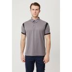 Armadillo Allium Polo Yaka Tişört - Nefes Alabilir, Hafif ve Konforlu Outdoor Tişört - 2XL - Gri - Siyah