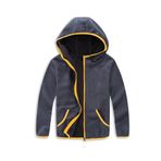 Armadillos Kapşonlu Çocuk Polar Hırka - Erkek Kız Polar Sweat Füme