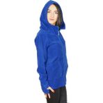 Armadillos Kapüşonlu Kadın Polar Eldivenli Detaylı Bayan Polar Sweatshirt - Saks Mavi