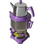 Armağan Elektrikli Semaver & Çay Makinesi & Çaycı - Paslanmaz Çelik 45 Bardak Lila
