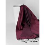ARMANDA %100 Twill İpek Şal - Bordo - Siyah - Bordo
