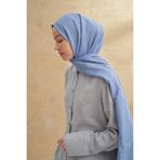 ARMANDA BAMBU BAROQ DESEN ŞAL - KOT MAVİSİ
