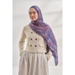 ARMANDA Ethnic Vual Pashmina Desen Şal - Mürdüm