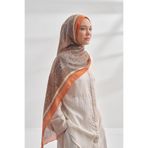 ARMANDA Ethnic vual vintage desen turuncu rengi şal