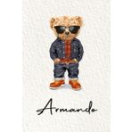 Armando: Cahier personnalisé avec prénom Armando | Cadeau d'anniversaire pour enfant, garçon, homme, copain ... | Nounours | 110 pages lignée, Petit Format 6x9 pouces (15,24 x 22,86 cm)