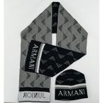 Armani 1-2 Yaş Lacivert-Gri Junior Erkek Çocuk Atkı Bere Takımı