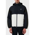 Armani Exchance Renk Bloklu Regular Fit Çıkarılabilir Kapüşonlu Ceket Erkek Ceket XM000190 AF12012 MB071 - XL - Lacivert - Beyaz
