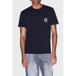 Armani Exchange % 100 Pamuk Regular Fit Bisiklet Yaka T Shirt Erkek T Shirt XM000365 AF12308 UB101 - Lacivert - 2XL