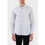 Armani Exchange % 100 Pamuk Regular Fit Uzun Kollu Gömlek Erkek Gömlek XM000429 AF13141 MB004 - Mavi - Beyaz - S