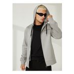 Armani Exchange 3RZMBB 1913-ZINC Kapüşon Yaka Gri Erkek Sweatshirt