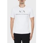 Armani Exchange 8NZTCJ 1100-WHITE Bisiklet Yaka Düz Beyaz Erkek T-shirt