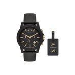 Armani Exchange AX7105 Erkek Set Kol Saati ve Valiz Etiketi