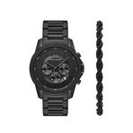 Armani Exchange AX7163SET Siyah Çelik Erkek Kol Saati ve Bileklik Seti