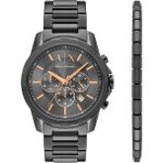 Armani Exchange AX7170SET Erkek Kol Saati ve Bileklik Seti - Siyah