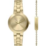 Armani Exchange AX7177SET Kadın Kol Saati ve Bileklik Seti - Altın
