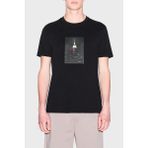 Armani Exchange Baskılı Pamuklu Regular Fit Bisiklet Yaka T Shirt Erkek T Shirt XM002214 AF10356 UC001 - Siyah - 2XL