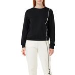 Armani Exchange Bayan Signature Logo French Terry kazak sweatshirt, Siyah, M