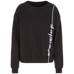 Armani Exchange Bayan Signature Logo French Terry kazak sweatshirt, Siyah, S