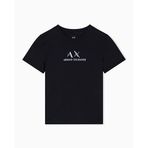 Armani Exchange Bisiklet Yaka T-Shirt Siyah, S, XW001345AF16356UC001, Black Beauty, Kadın