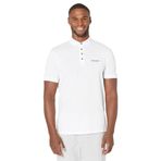 Armani Exchange Erkek 4 düğme Polo tişört,Beyaz,XXL,Regular Kesim,8NZF80Z8H4Z1100,Baskı.,normal kesim