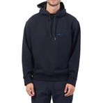 Armani Exchange Erkek Balta İşlemeli Logo Pamuk Fransız Terry İpli Kapüşonlu Sweatshirt, Lacivert, M