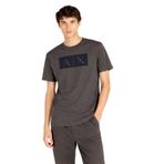 Armani Exchange Erkek Bisiklet Yaka Logo Tee T Shirt Izgara Logo, Chimera, S