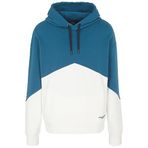 Armani Exchange Erkek Color Block, Front Pockets kapüşonlu sweatshirt, Mavi/Beyaz, M