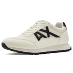 Armani Exchange Erkek Drop Spor Ayakkabı, Kapalı Beyaz/Siyah, 7