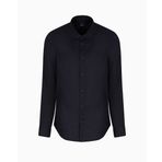 Armani Exchange Erkek Essential, Emboridered Tonal Logo Gömlek, Koyu lacivert., L