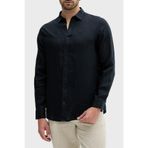 Armani Exchange Erkek Essential, Emboridered Tonal Logo Gömlek, Koyu lacivert., XXL