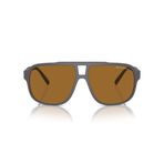 Armani Exchange Erkek Güneş Gözlüğü Mat Gri Çerçeve, Turuncu Ayna Kırmızı Lensler, 61MM, Mat Gri/Kahverengi Polarize, 61 mm