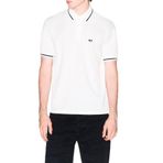 Armani Exchange Erkek Kısa Kollu Pike Reg Polo Gömlek, Kırık beyaz, XXL