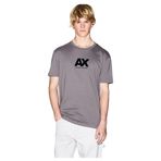 Armani Exchange Erkek Merkezi Logo Grafik Tişört, Koyu Martı Gri, M
