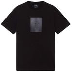 Armani Exchange Erkek One Block Up, Rubbered and Satin Logo T-Shirt (1'li paket), Siyah, XXL